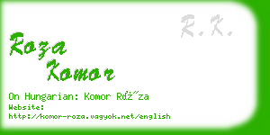 roza komor business card